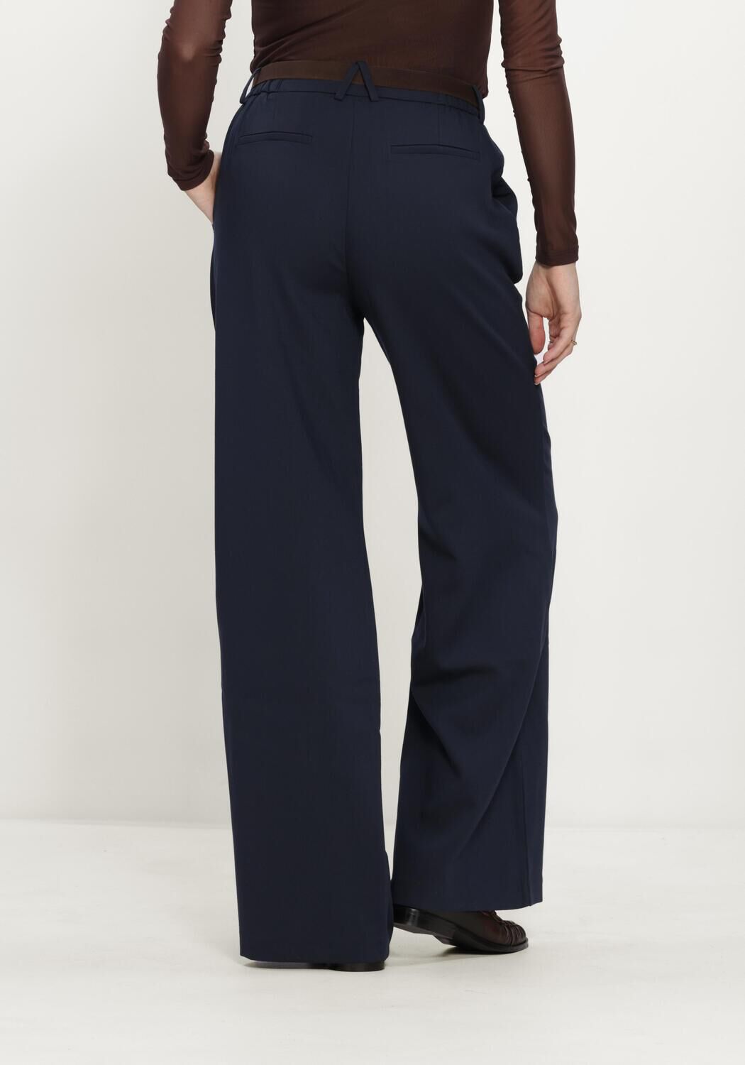 Donkerblauwe FREEBIRD Pantalon LOLANI WIDE - large