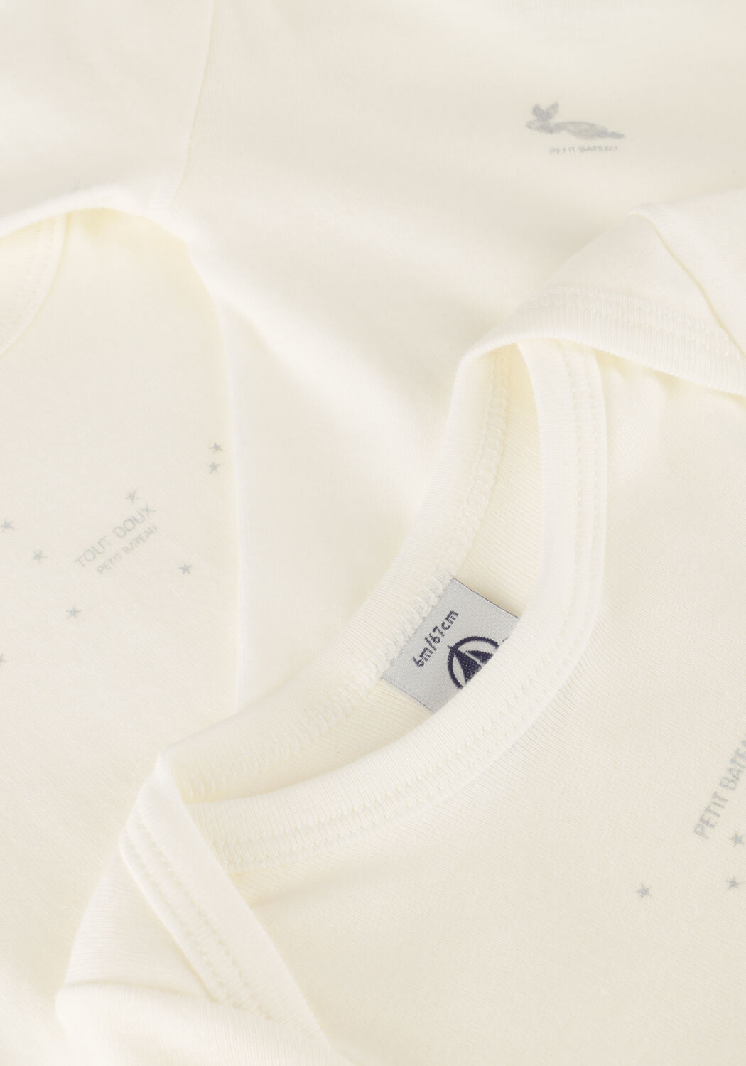 PETIT BATEAU Grenouill&egrave;res 5 BODIES US ML en blanc - large