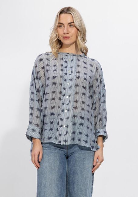 Blauwe SUMMUM  BLOUSE TIE DYE STRIPE - large