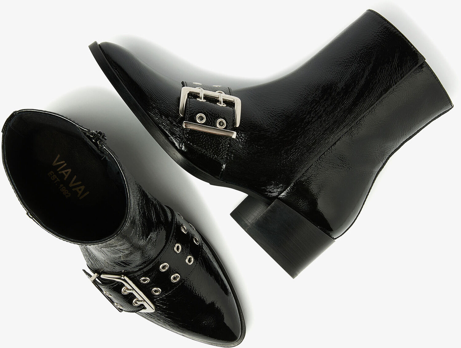 Zwarte VIA VAI Enkellaarsjes ROSE CAMDEN - large