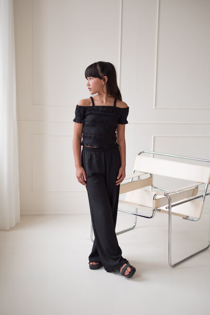 LIKE FLO Pantalon FLUE FLO WIDE LEG en noir - large