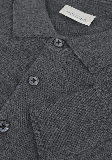 Grijze PROFUOMO Polo POLO LONG SLEEVE Grijze PROFUOMO Polo POLO LONG SLEEVE - large