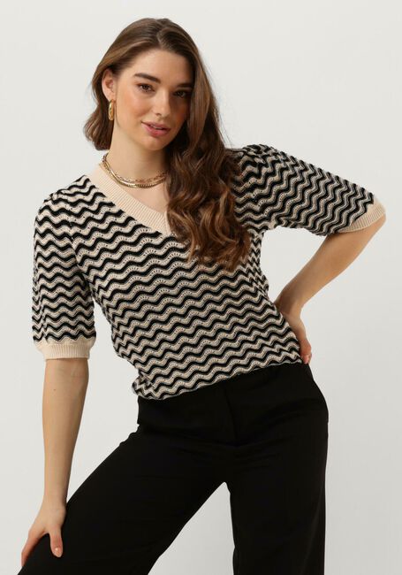 MINUS T-shirt MAIKA 2/4 SLEEVE KNIT T-SHIRT en noir - large
