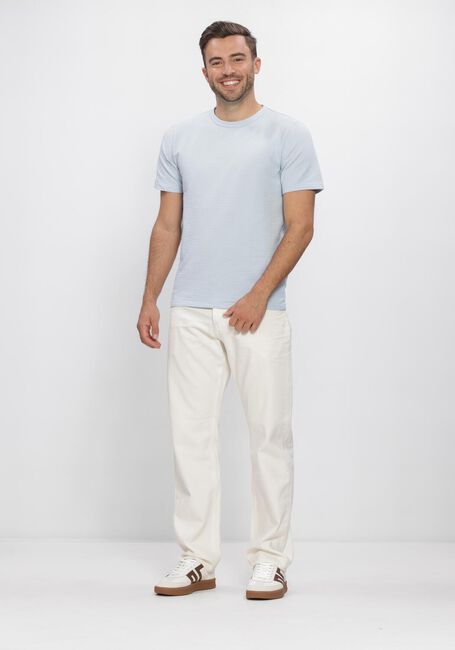 SELECTED MEN SLHSANDER SEERSUCKER SS O-NECK  TEE Polos & T-Shirts en bleu - large