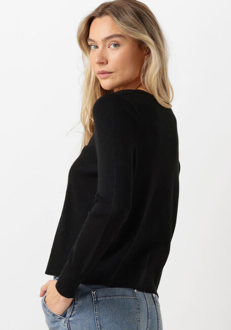 SUMMUM Gilet SHORT CARDIGAN SOFT VISCOSE POLYAMIDE KNIT en noir - large