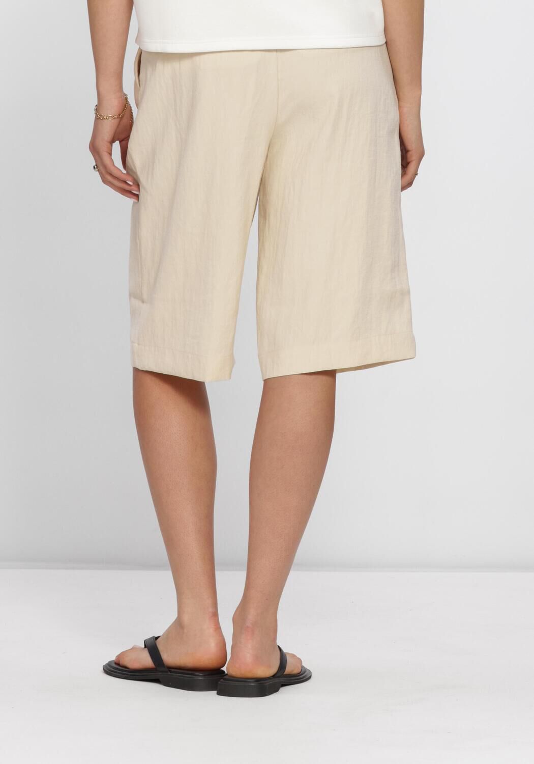Beige MSCH COPENHAGEN Korte broek MSCHKEELEY EDELMIRA HW SHORTS - large