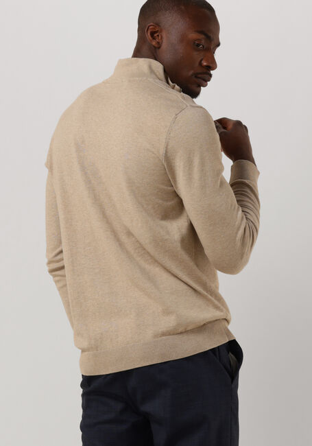 SELECTED HOMME Pull SLHBERG HALF ZIP CARDIGAN NOOS en beige - large