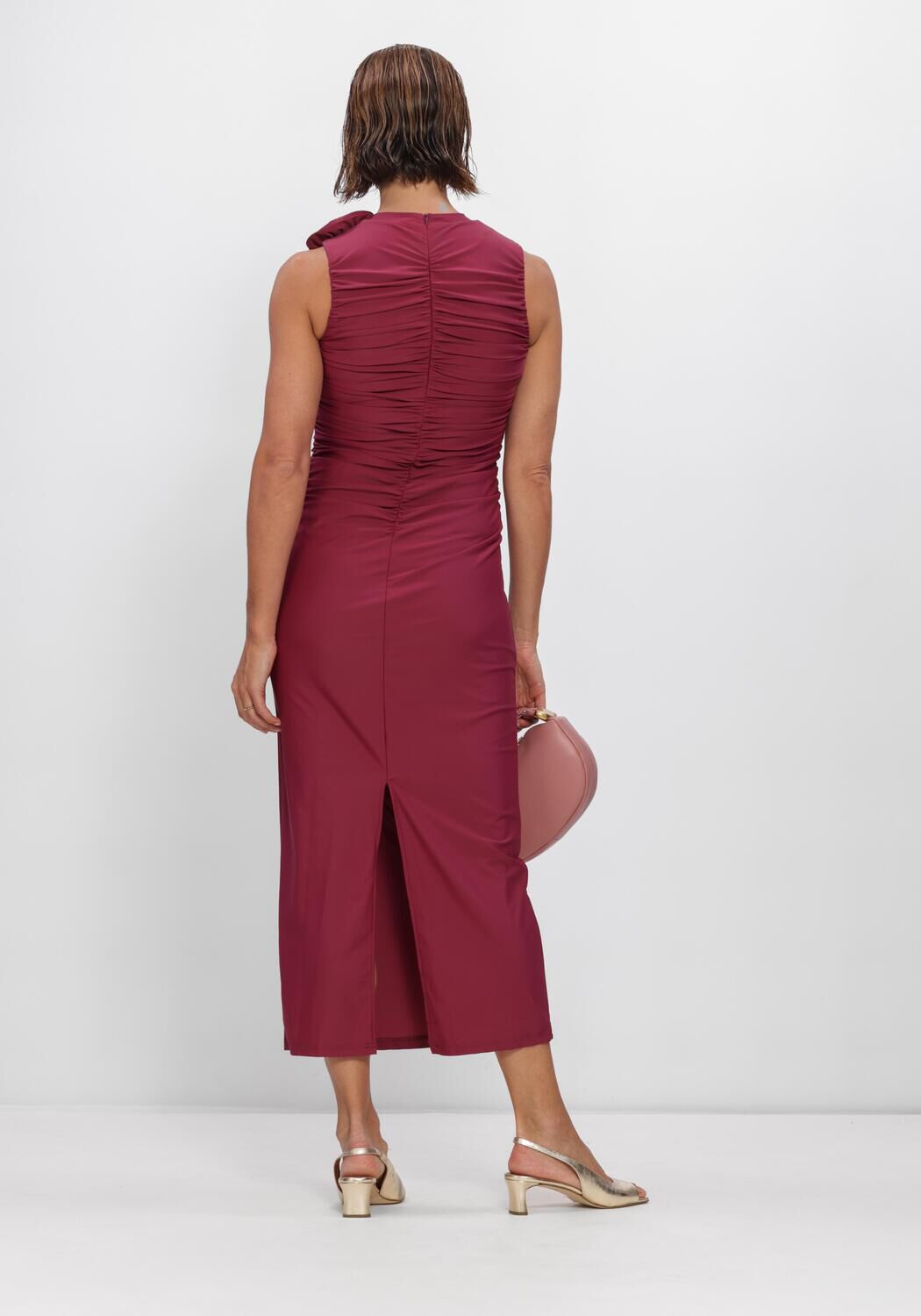 Y.A.S. YASDONA SL LONG DRESS Robes Bordeaux - large