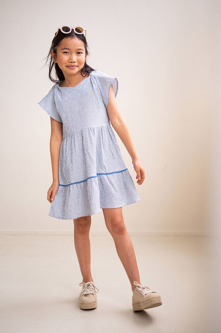 LIKE FLO Mini robe FANCY KNOT AOP DRESS en bleu - large