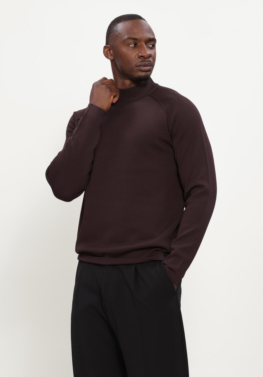 GENTI Pull TURTLE LS Bordeaux - large