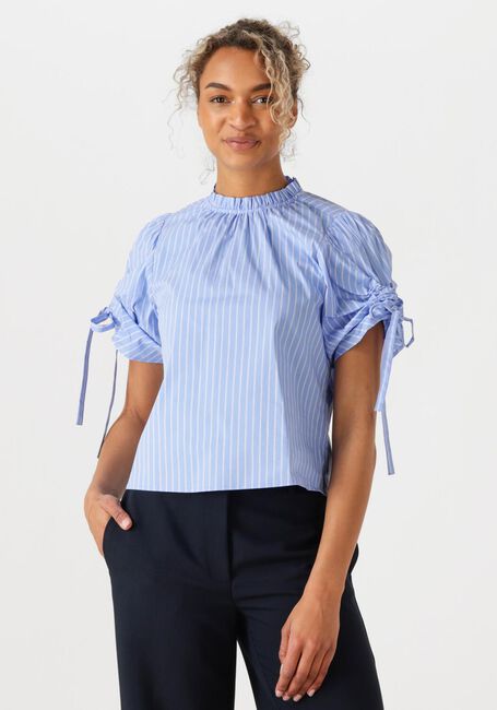 Lichtblauwe CO'COUTURE  DIVIACC PUFF SS BLOUSE - large