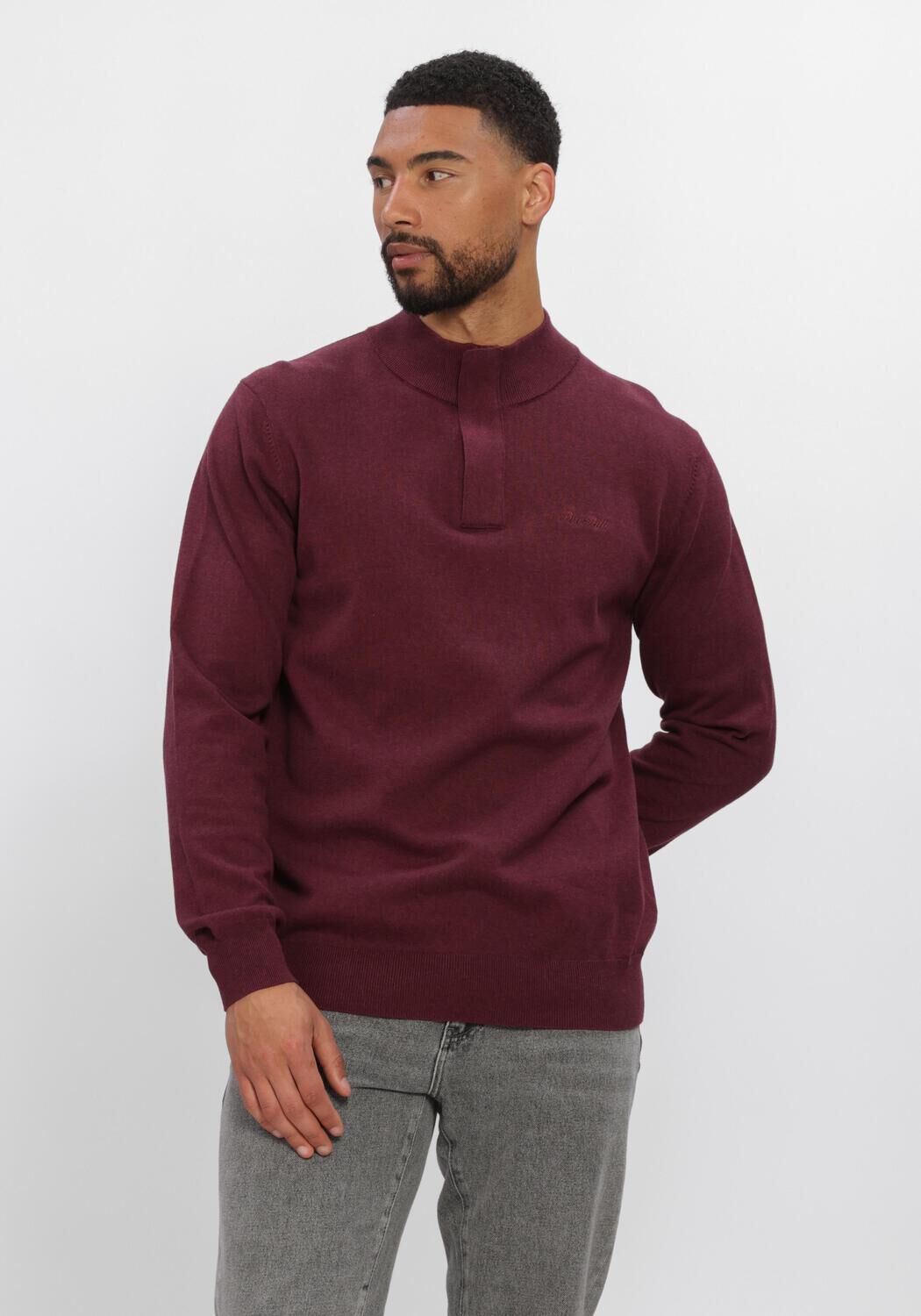 PURE PATH Pull LIGHT WEIGHT HIDDEN HALF-ZIP Bordeaux - large