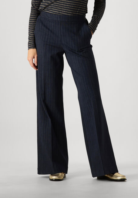 SUMMUM Pantalon TROUSERS BOOT CUT PUNTO VINTAGE STRIPE en bleu - large
