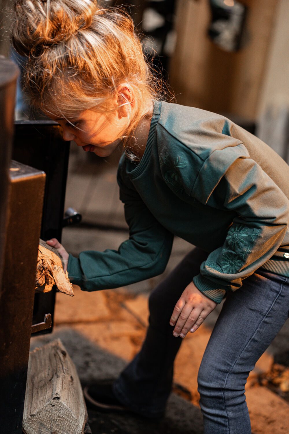 Donkergroene KOKO NOKO Sweater Q52956 - large