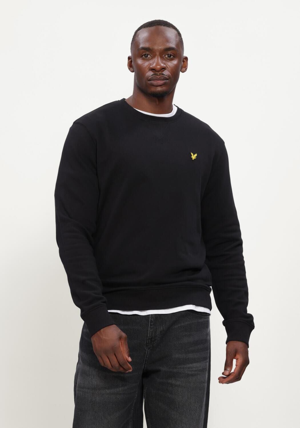 LYLE & SCOTT Chandail CREW NECK SWEATSHIRT en noir - large