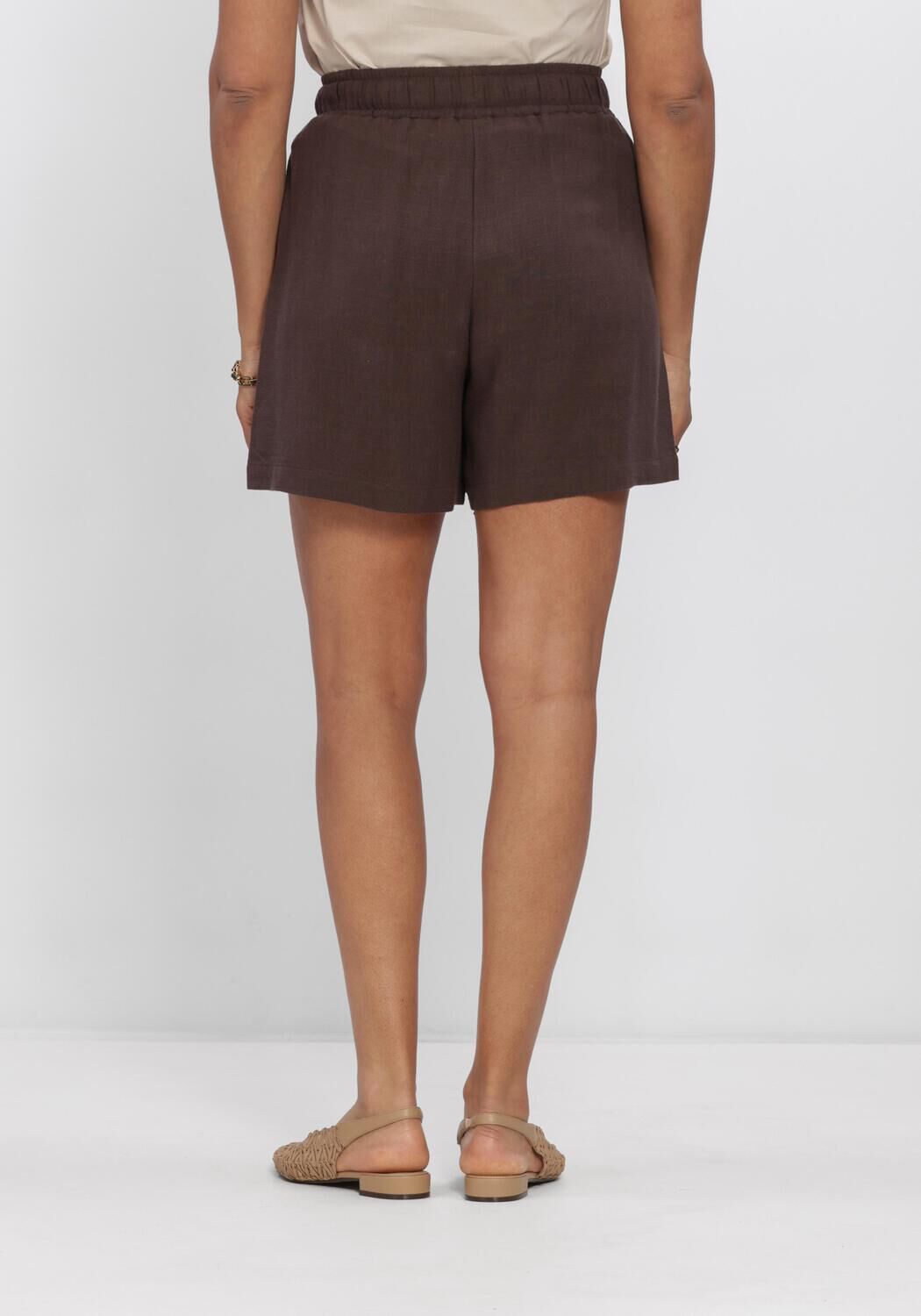Bruine OBJECT Korte broek OBJSANNE HW WIDE SHORTS - large