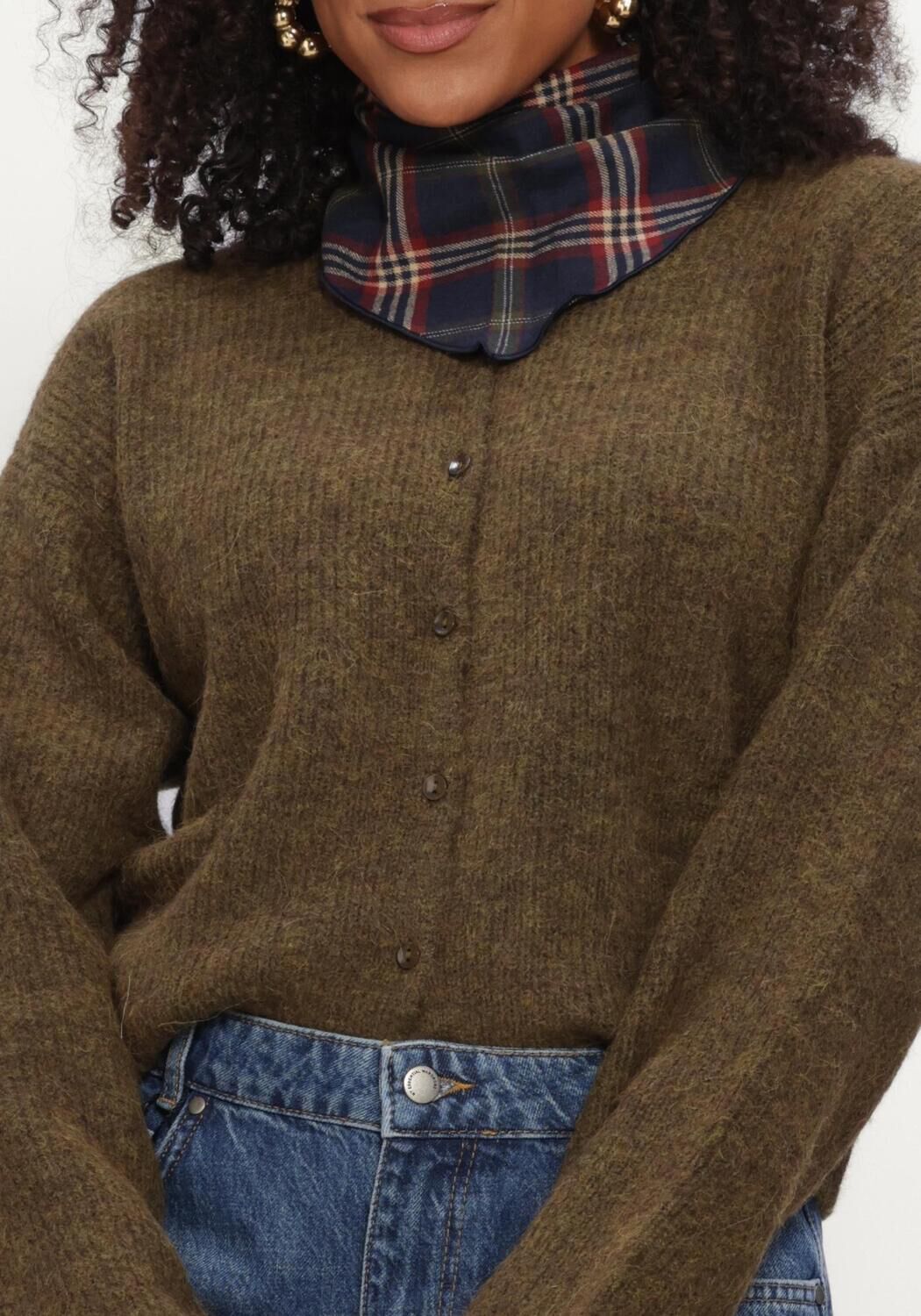 MINUS Gilet MSCHRISTA KNIT CARDIGAN en vert - large