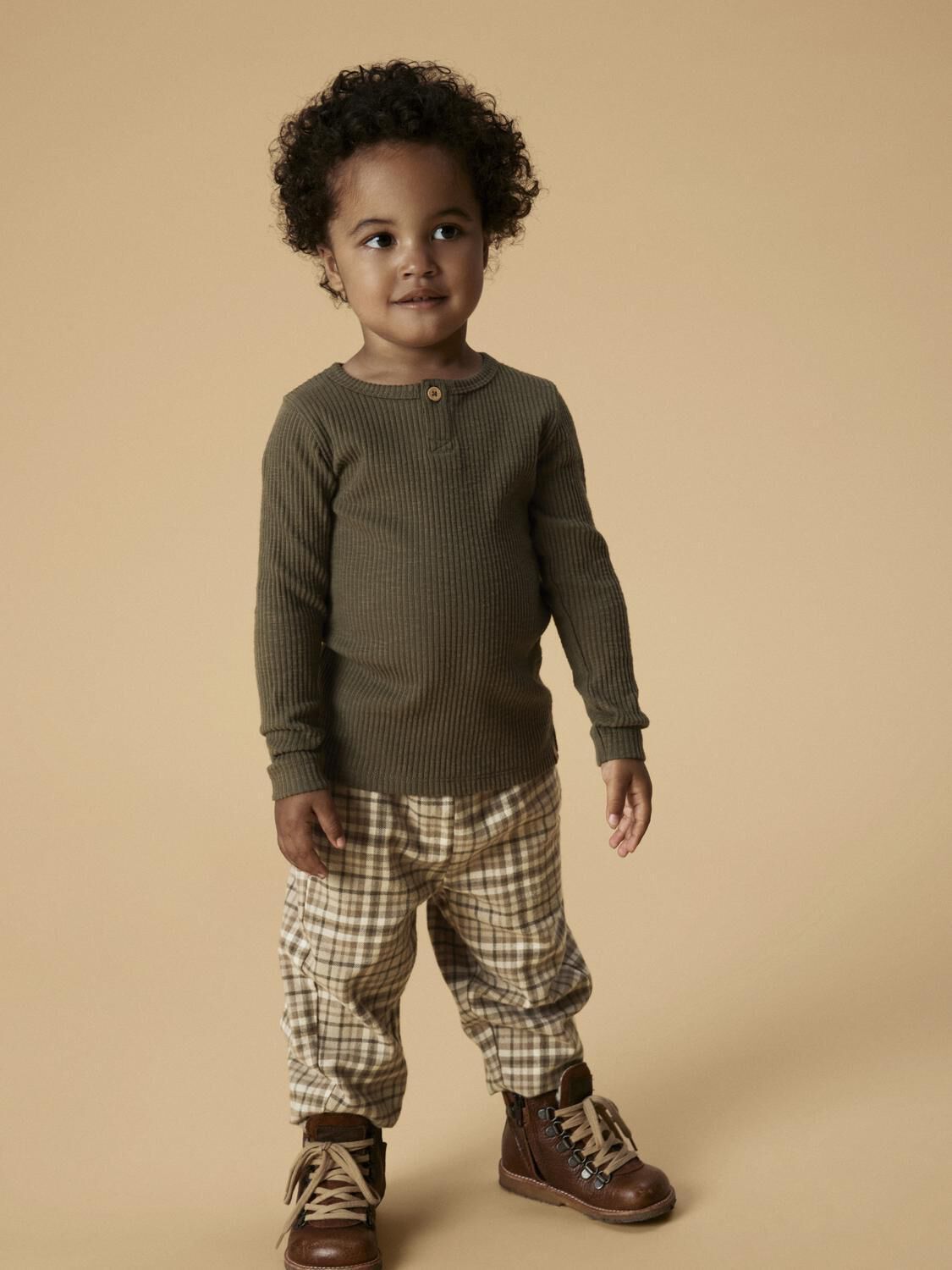 Beige LIL' ATELIER Broeken/jumpsuits NMMREBEL BAGGY PANT LIL - large