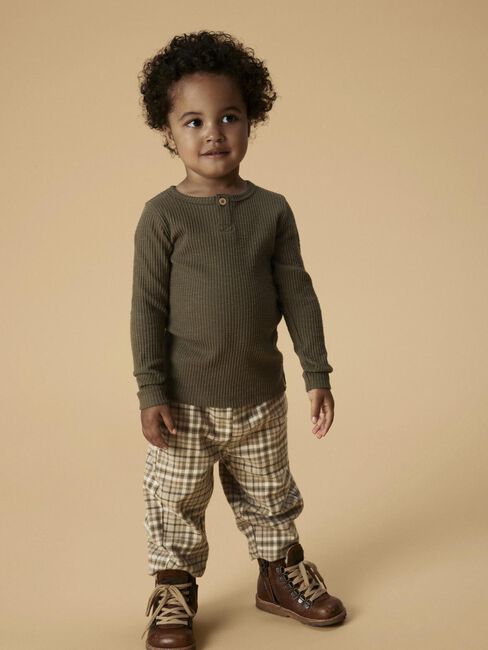 Beige LIL' ATELIER Broeken/jumpsuits NMMREBEL BAGGY PANT LIL - large