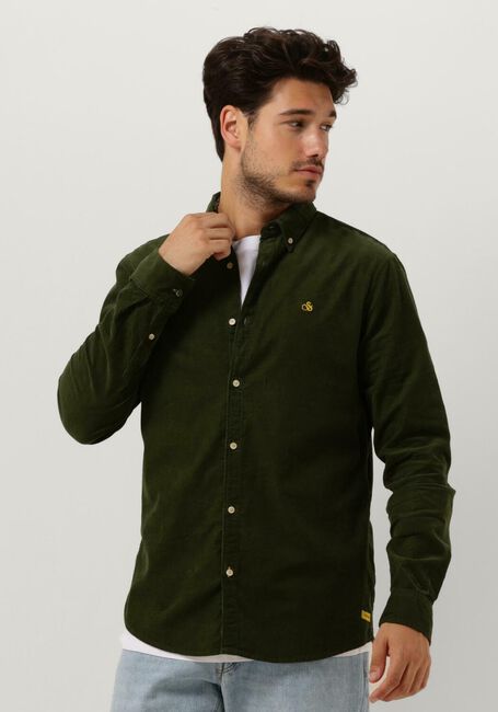 SCOTCH & SODA Chemise décontracté FINE CORDUROY SHIRT - SLIM FIT en vert - large