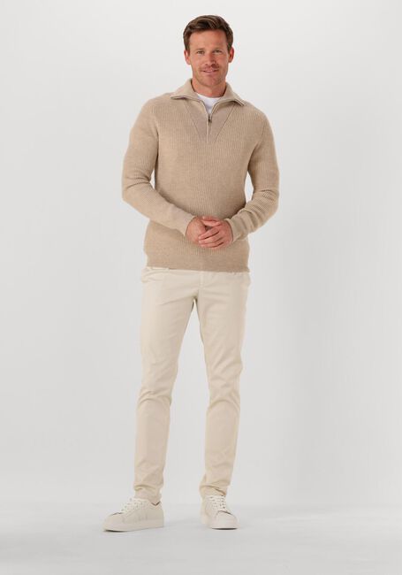 Beige PROFUOMO Trui PULLOVER HALF ZIP - large