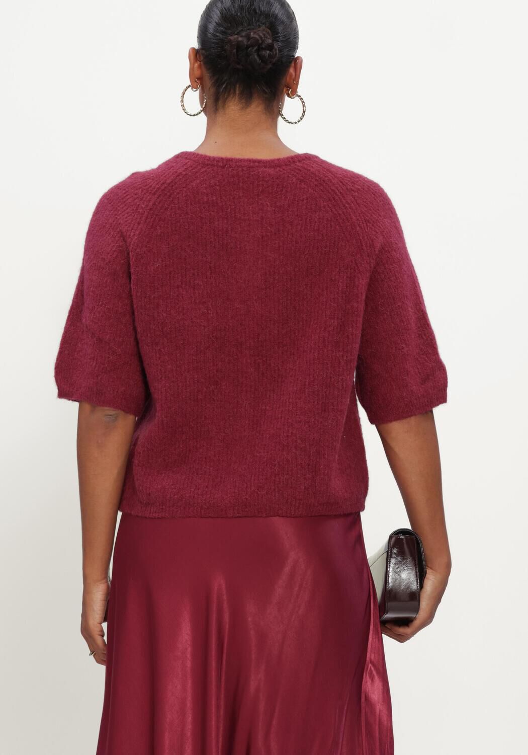 Bordeaux MSCH COPENHAGEN Trui MSCHBONDIE HOPE 2/4 CARDIGAN - large