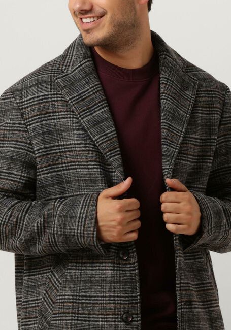 SCOTCH & SODA Manteau HAIRY BOUCLE OVERCOAT en gris - large