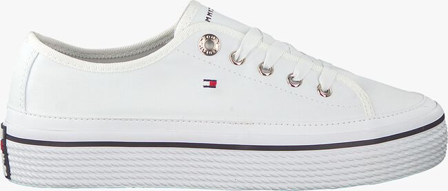 Witte TOMMY HILFIGER Lage sneakers CORPORATE FLATFORM - large