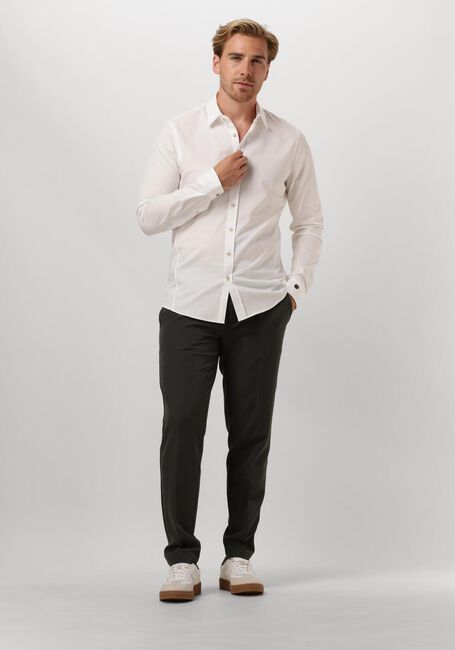 CAST IRON Chemise décontracté LONG SLEEVE SHIRT TWILL JERSEY 2 TONE en blanc - large