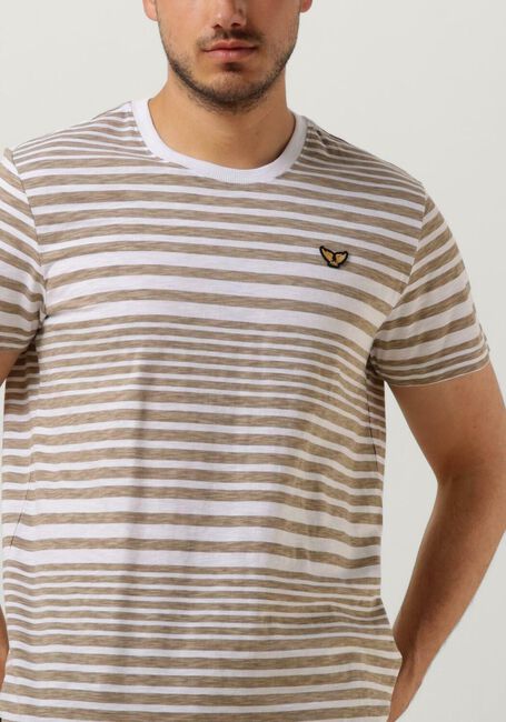 PME LEGEND T-shirt SHORT SLEEVE R-NECK SLUB JERSEY PRINTED en beige - large