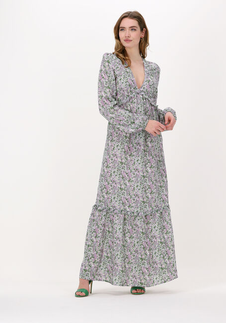 Roze NA-KD Maxi jurk BALLOON SLEEVE MAXI FRILL DRESS - large