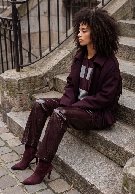 Bordeaux DANTE6 Pantalon SCENE PATENT FAUX LEATHER PANTS - large