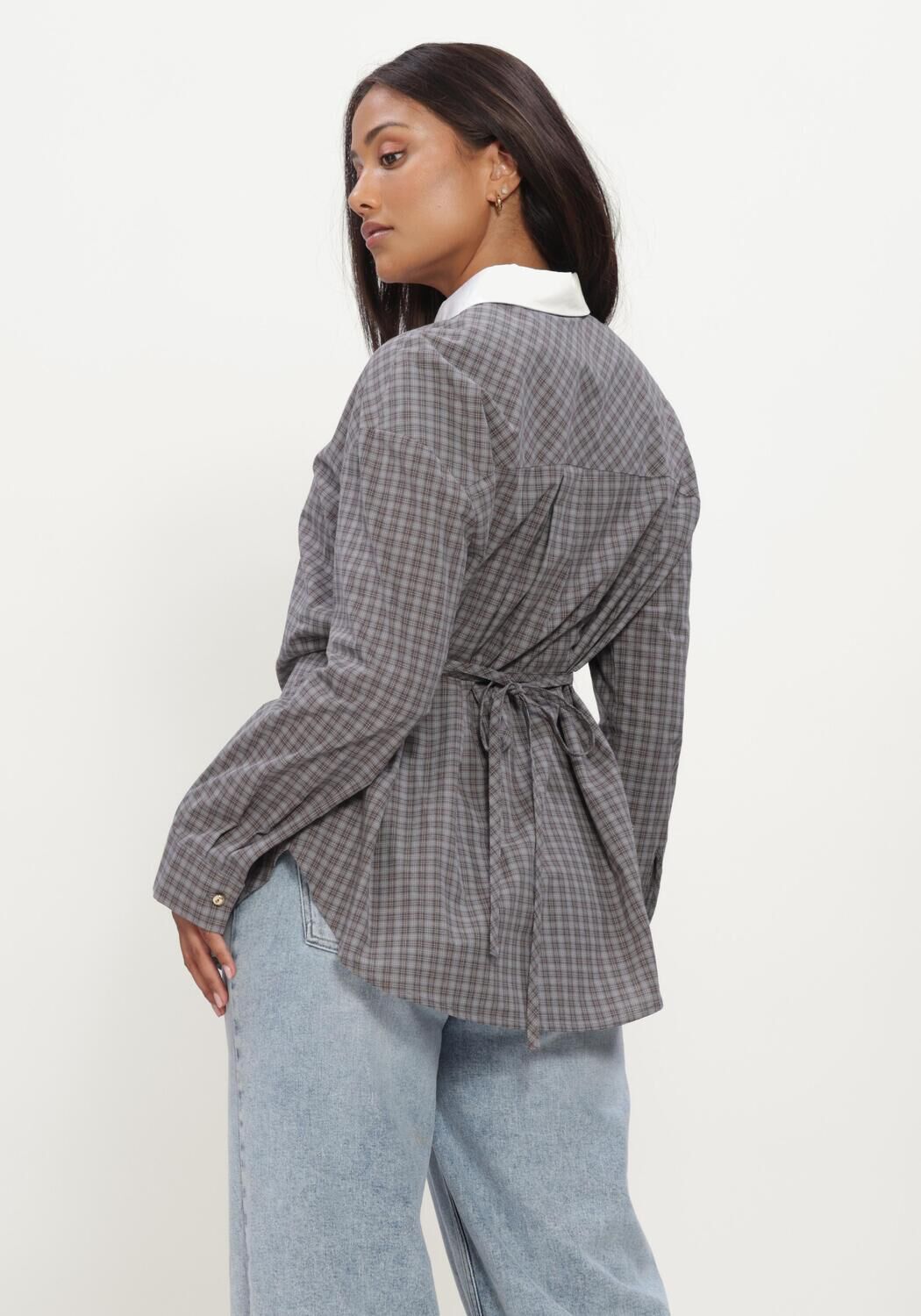 Grijze MODSTR&Ouml;M  DAMARISMD SHIRT - large