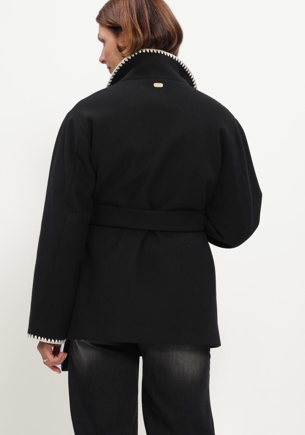 Zwarte BEAUMONT Mantel ALIZA SHORT COAT - large