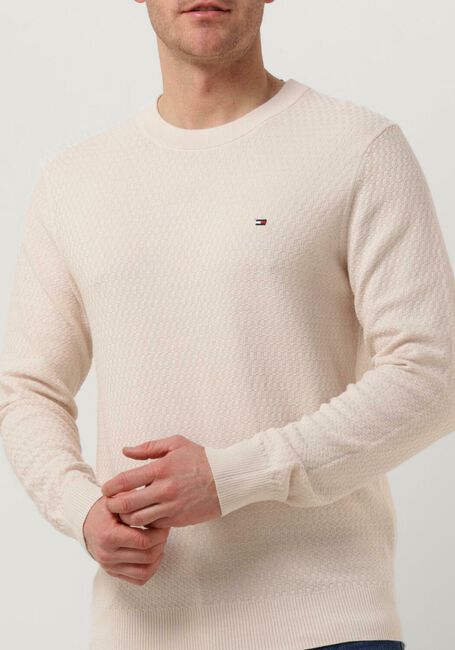 TOMMY HILFIGER Pull CROSS STRUCTURE CREW NECK Blanc - large