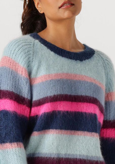 Multi POM AMSTERDAM Trui PULLOVER - BRUSHED STRIPES BLUE - large