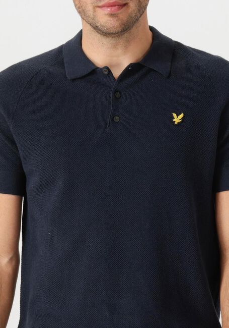 LYLE & SCOTT Polo LINEN BLEND KNITTED POLO Bleu foncé - large