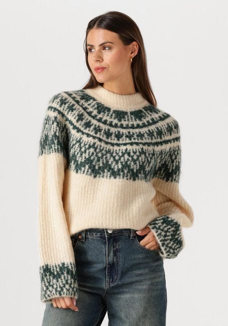 Beige Y.A.S. Trui YASLIRI LS KNIT PULLOVER - large