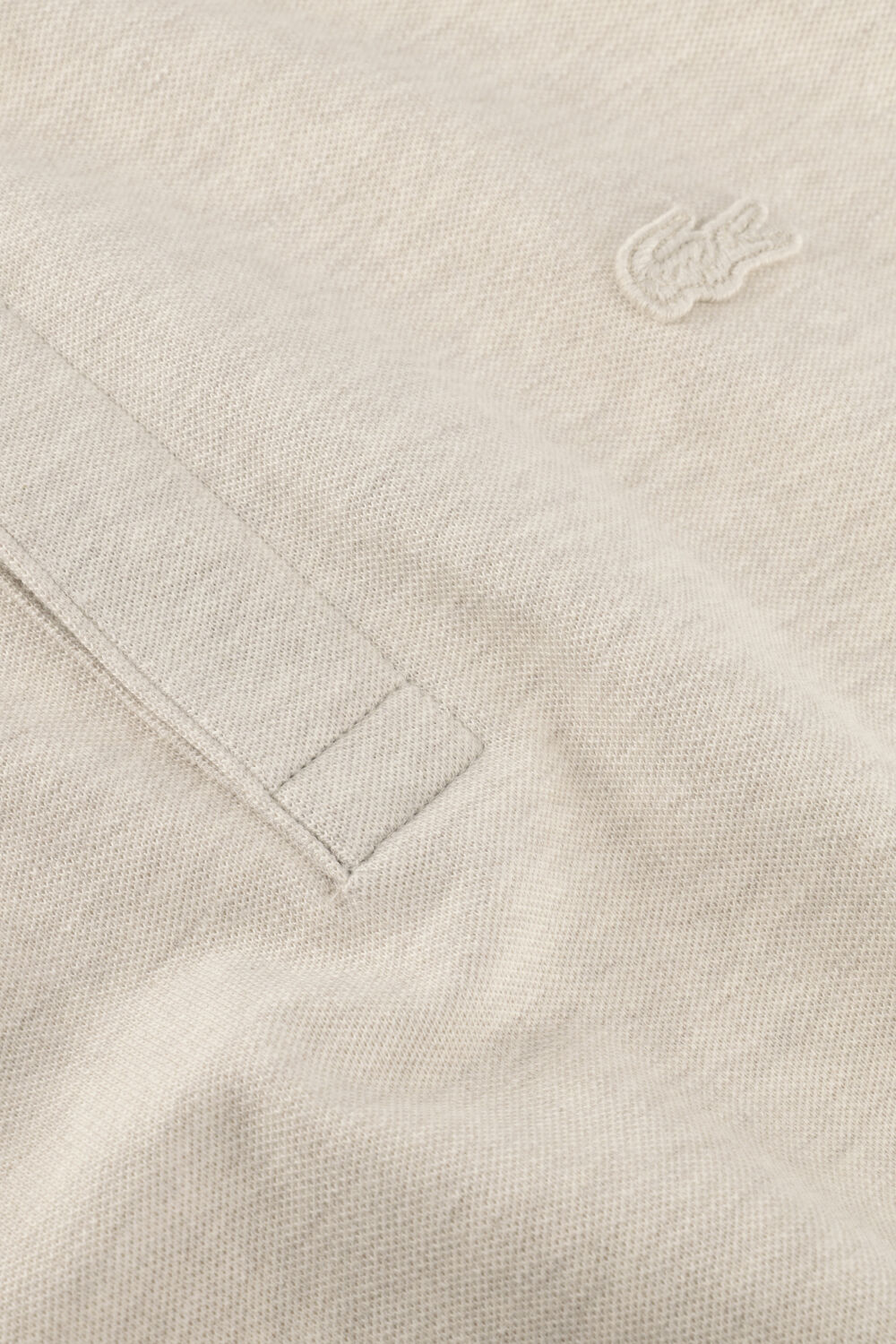 LACOSTE Polo REGULAR FIT COTTON BLEND POLO SHIRT en beige - large