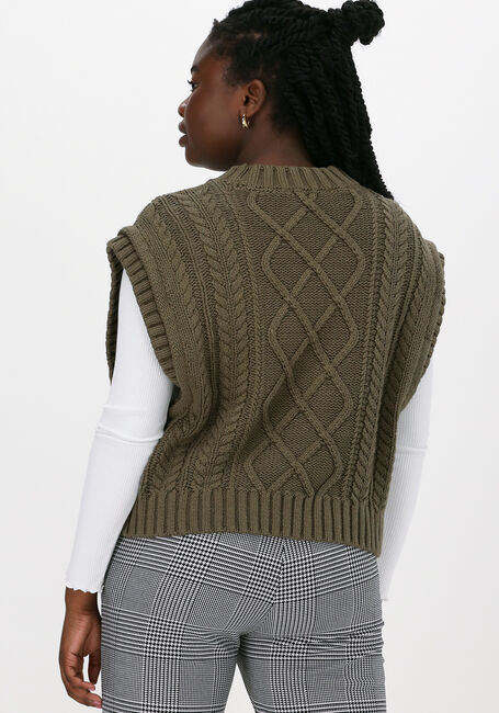 Groene SELECTED FEMME Spencer SLFPIPER KNIT VEST M - large
