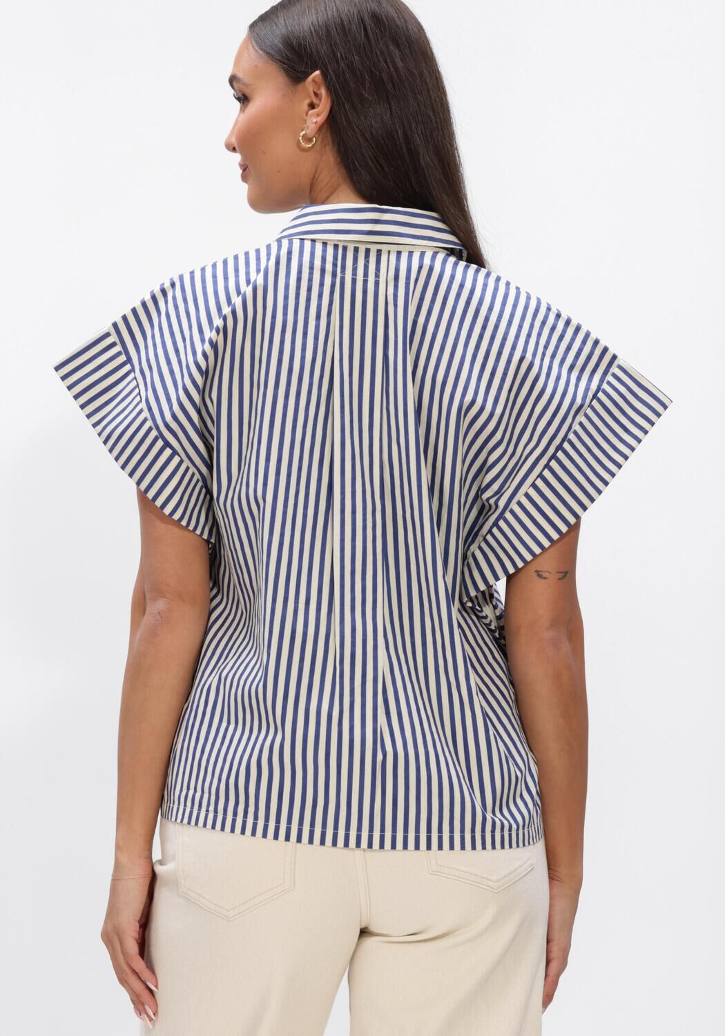 BY-BAR PIXIE STRIPE BLOUSE Blouses en bleu - large