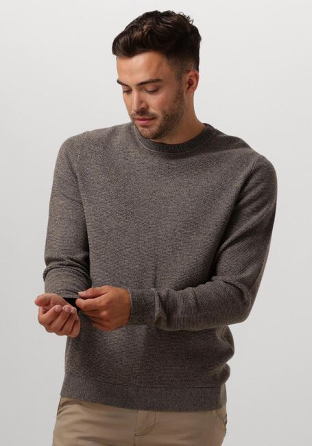 Grijze SELECTED HOMME Trui SLHROSS LS KNIT STRUCTURE CREW NECK NOOS - large