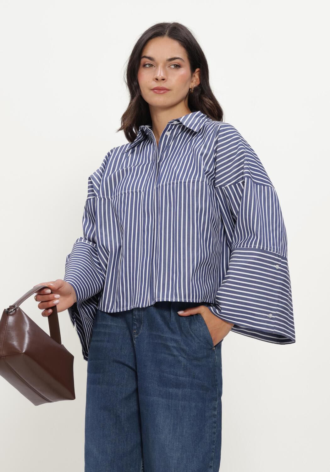 Blauwe EST'SEVEN  VARISSA BLOUSE - large