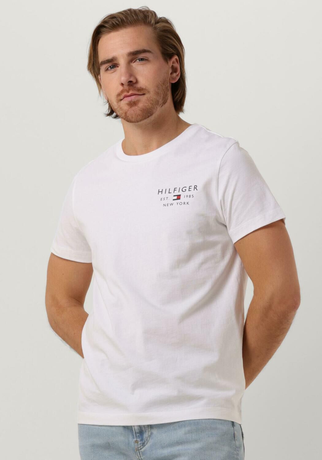 tommy hilfiger t shirt brand love small logo tee en blanc