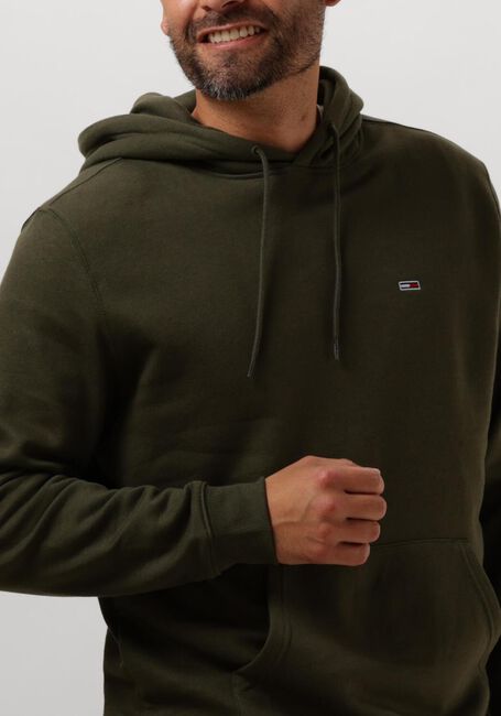 TOMMY JEANS TJM REG S FLAG HOODIE Pulls & Gilets en vert - large