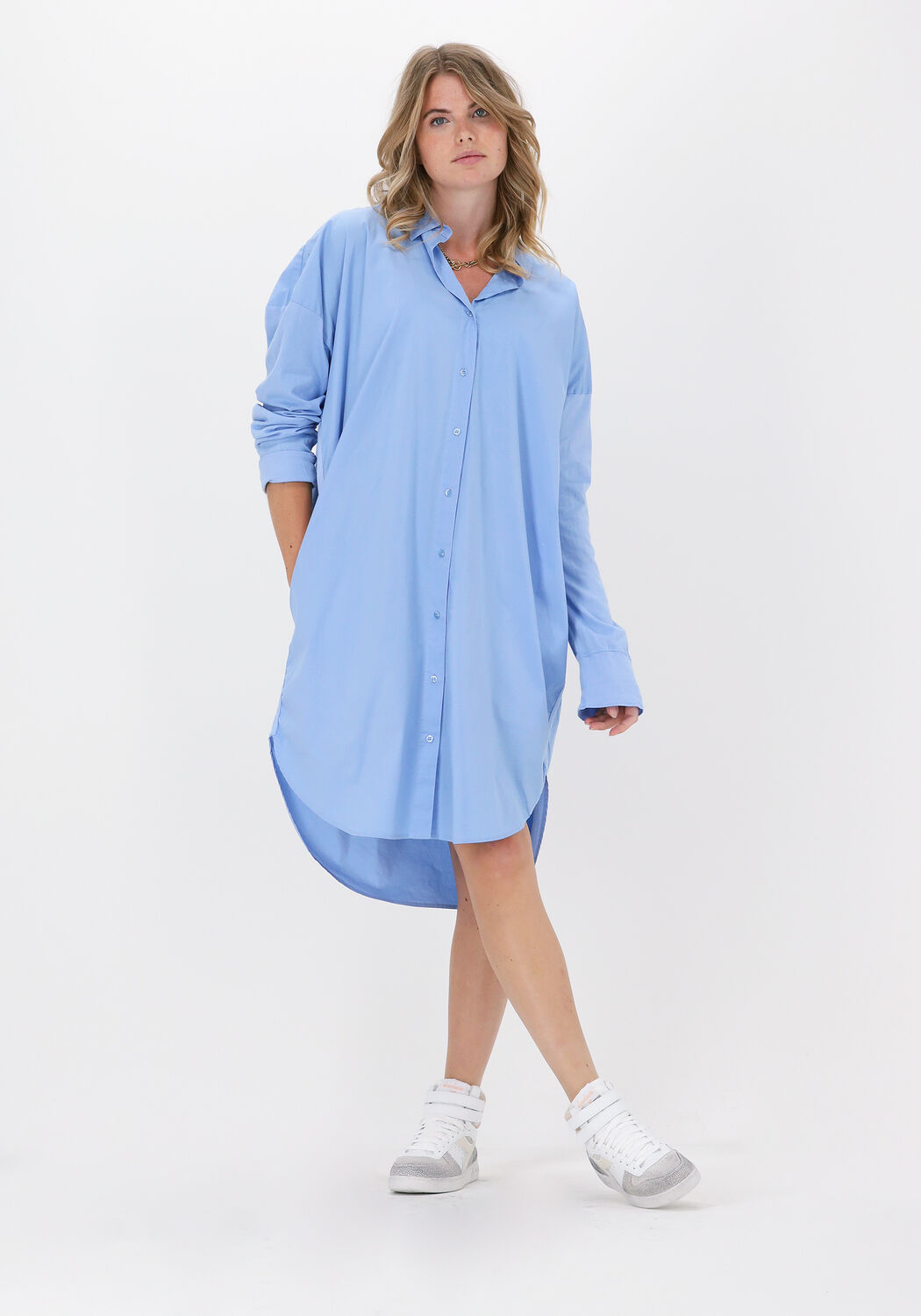 Blauwe 10DAYS Mini jurk SHIRT DRESS Omoda