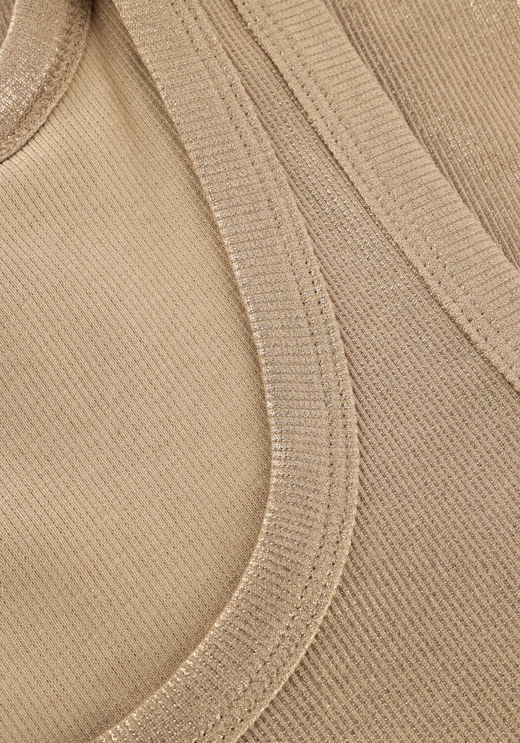 SUMMUM Haut RIB TANKTOP COTTON RIB en beige - large