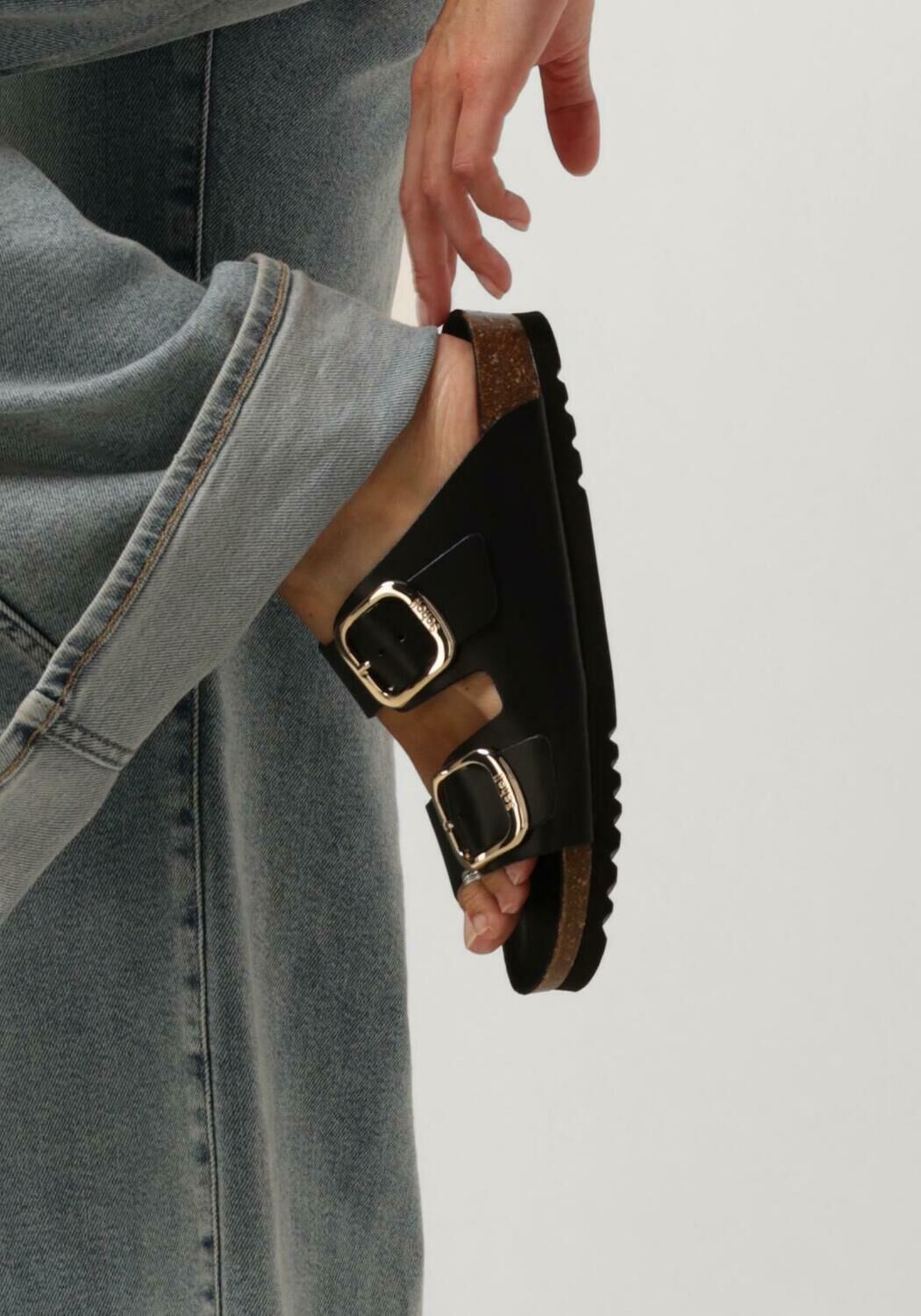 SCHOLL NOELLE Tongs en noir - large