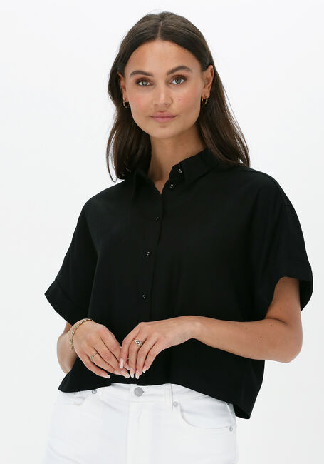 SELECTED FEMME SLFGULIA SS CROPPED SHIRT Blouses en noir - large