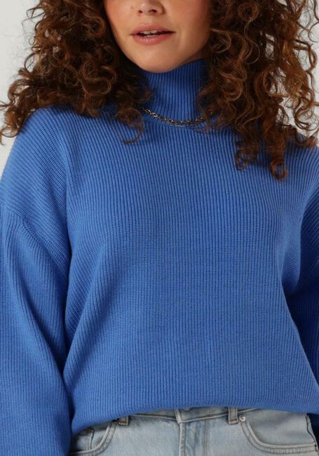 MSCH COPENHAGEN Col roul&eacute; MSCHMAGNEA RACHELLE RIB PULLOVER Bleu clair - large
